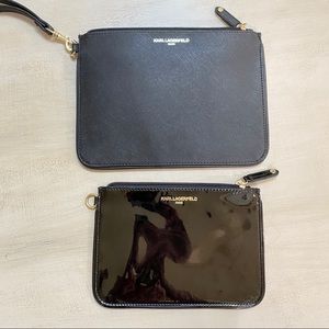 Karl Lagerfeld Paris Designer Wristlet Bag set.